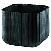 Купить Кашпо Keter Cube Planter S для цветов Антрацит 297х329,7х297 мм по низкой цене