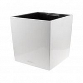 Купить Кашпо Lechuza Cube Premium Complete white high gloss 40x40x40 см по низкой цене
