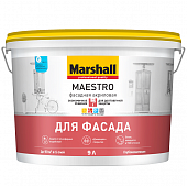 Купить Краска Marshall Maestro база BW фасадная глубокоматовая 9 л по низкой цене