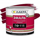 Купить Эмаль Лакра ПФ-115 вишневая 2,8 кг по низкой цене