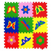 Купить Мягкий пол Eco Cover Ekoprom Бабочки цветная плитка по низкой цене