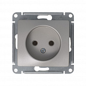 Купить Розетка Schneider Electric Глосса с заземлением без рамки платина по низкой цене