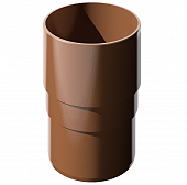 Купить Соединитель трубы Технониколь ПВХ D125/82 мм коричневый по низкой цене