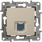 Купить Розетка Legrand Etika 672340 RJ11 телефонная проходной одноместный Слоновая кость по низкой цене