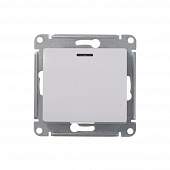 Купить Выключатель проходной Schneider Electric Глосса с подсветкой белый по низкой цене