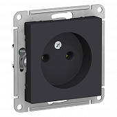 Купить Розетка Schneider Electric Атлас Дизайн без заземления без рамки карбон по низкой цене