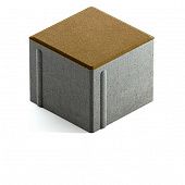 Купить Тротуарная плитка Steingot Сити 80 из серого цемента с частичным прокрасом квадрат оливковая 100х100х80 мм по низкой цене