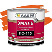 Купить Эмаль Лакра ПФ-115 оранжевая 2 кг по низкой цене