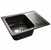 Купить Мойка GranFest Standart GF-S645L кухонная композитная черная 641х496 мм по низкой цене