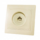 Купить Розетка TDM Electric ТАЙМЫР SQ1814-0121 в рамку компьютерная RJ-45 с/у, 1 гнездо, IP20, керамика, слоновая кость по низкой цене