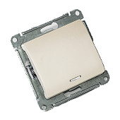 Купить Выключатель проходной Schneider Electric Глосса с подсветкой без рамки перламутр по низкой цене