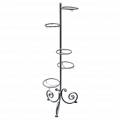 Купить Напольная подставка для цветов Вита на 5 горшков серебро по низкой цене