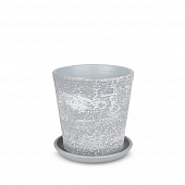 Купить Горшок керамический Лофт d18 см серо-белый по низкой цене