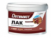 Купить Лак Оптимист L208 акриловый, бесцветный, для внутренних работ 3 кг по низкой цене