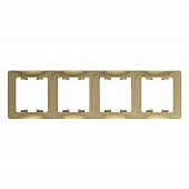 Купить Рамка Schneider Electric Глосса 4 поста горизонтальная титан по низкой цене