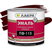 Купить Эмаль Лакра ПФ-115 шоколадно-коричневая 2 кг по низкой цене