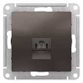 Купить Розетка Schneider Electric AtlasDesign ATN000683 RJ45 компьютерная оконечный одноместный мокко по низкой цене