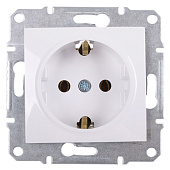 Купить Розетка Schneider Electric Sedna SDN3000521 одноместная с заземлением белый по низкой цене
