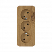 Купить Розетка тройная Schneider Electric Бланка без заземления ясень по низкой цене