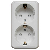 Купить Розетка Schneider Electric Прима RA16-214-B двухместная белая по низкой цене