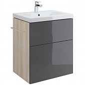 Купить Тумба Cersanit Smart 60 B-SU-SMA-CO60/Gr под раковину Ясень/серый по низкой цене
