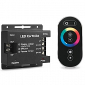Купить Контроллер Gauss 201113288 для RGB черный 288W 24А с сенсорным пультом управления цветом по низкой цене