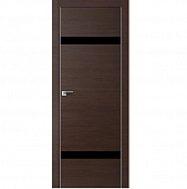 Купить Дверное полотно Profil Doors 3Z экошпон Венге кроскут стекло черное с врезкой под магнитный замок и скрытые петли 2000х900 мм по низкой цене