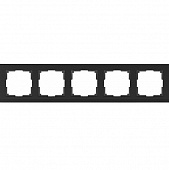Купить Рамка Werkel Stark WL04-Frame-05 черная пятиместная по низкой цене