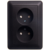 Купить Розетка Schneider Electric W59 RS16-254-68 двухместная с защитными шторками черный бархат по низкой цене