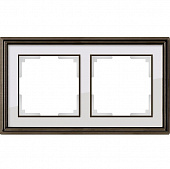 Купить Рамка Werkel Palacio WL17-Frame-02 бронза/белый двухместная по низкой цене