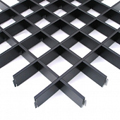 Купить Потолок грильято Cesal CL Эконом черный 75х75х37 мм по низкой цене