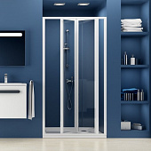Купить Дверь Ravak Supernova SDZ3-90 Transparent душевая белая по низкой цене