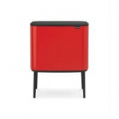 Купить Бак Brabantia Touch Bin Bo мусорный, пламенно-красный, 3х11 л по низкой цене