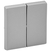 Купить Накладка Legrand Valena Life 755022 двухклавишная алюминий по низкой цене