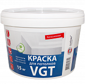 Купить Краска VGT ВД-АК-2180 для потолков белоснежная 15 кг по низкой цене