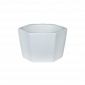 Купить Кашпо керамическое Эджес шестигранник d18 см белый по низкой цене