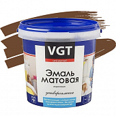 Купить Эмаль VGT ВД-АК-1179 универсальная матовая шоколадная 1 кг по низкой цене
