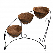 Купить Подставка для цветов Фонтан на три горшка с коковитой d28,5 см по низкой цене