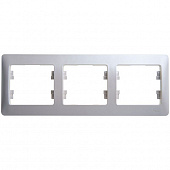 Купить Рамка Schneider Electric Glossa GSL000303 алюминий трехместная по низкой цене