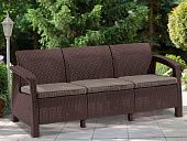 Купить Диван Keter Corfu Love Seat Max пластиковый коричневый - серо-бежевый по низкой цене