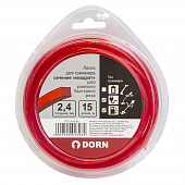 Купить Леска для триммера DORN 2,4 ммх15 м квадрат по низкой цене