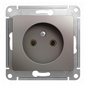Купить Розетка Schneider Electric Глосса без заземления без рамки платина по низкой цене