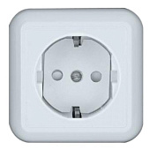 Купить Розетка Schneider Electric Прима RA16-003-1-B одноместная белая по низкой цене