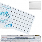 Купить Комплект Cesal S-150 реечных потолков 2х1 м B19 жемчужно-белый с металлической полосой по низкой цене