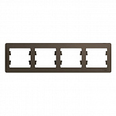 Купить Рамка Schneider Electric Glossa GSL000804 шоколад четырехместная по низкой цене