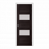 Купить Дверное полотно Olovi "Аризона2" М9, стекло, с притв., венге, экошпон, замок 2014, 820x40х2000 мм по низкой цене