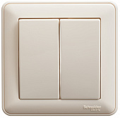 Купить Выключатель Schneider Electric W59 VS510-252-28 двухклавишный Слоновая кость по низкой цене