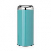 Купить Бак Brabantia Touch Bin New мусорный, лазурно-синий, 30 л по низкой цене