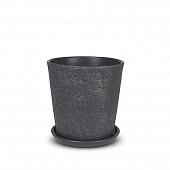 Купить Горшок керамический Лофт d22 см графит по низкой цене
