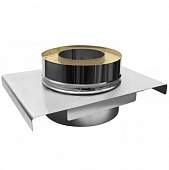 Купить Площадка Eco Flue проходная для сэндвич дымохода нержавеющая сталь 1 мм D300х200 мм по низкой цене